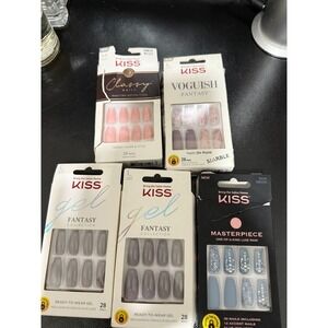 KISS Classy, Vogish, Gel Fantasy, Masterpiece Press‎ On Nails - 5 Pack